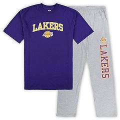 Women's Concepts Sport Cream Los Angeles Lakers Crossfield Long Sleeve Top  & Shorts Sleep Set