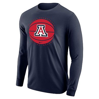 Men's Nike Navy Arizona Wildcats Basketball Long Sleeve T-Shirt