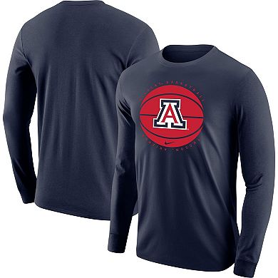 Men's Nike Navy Arizona Wildcats Basketball Long Sleeve T-Shirt