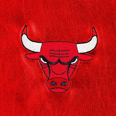 Unisex The Wild Collective Red Chicago Bulls Metallic Full-Snap Bomber Jacket