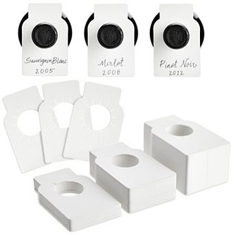 300 Plain White Wine Cellar Labels, Wine Tags For Wine Rack, 2.25"x 3.5"