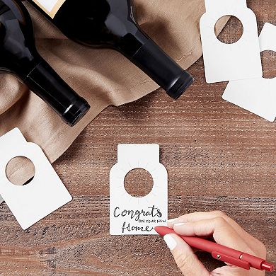 300 Plain White Wine Cellar Labels, Wine Tags For Wine Rack, 2.25"x 3.5"