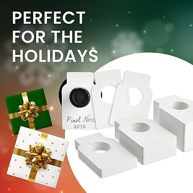 300 Plain White Wine Cellar Labels, Wine Tags For Wine Rack, 2.25"x 3.5"