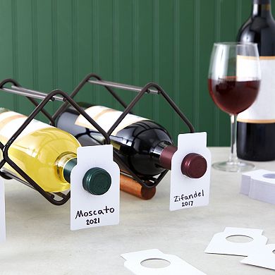 300 Plain White Wine Cellar Labels, Wine Tags For Wine Rack, 2.25"x 3.5"