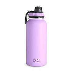 JoyJolt Vacuum Insulated Water Bottle with Flip Lid & Sport Straw Lid - 32  oz Large Hot/Cold Vacuum Insulated Stainless Steel Bottle - Grey