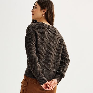 Juniors' SO® Cozy V-Neck Pullover Sweater
