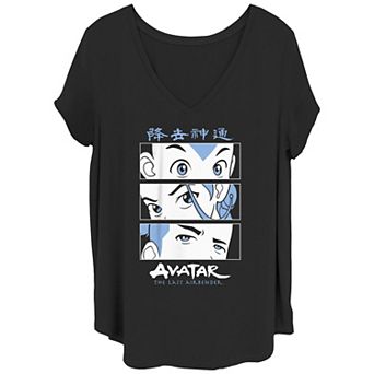 Juniors' Plus Size Nickelodeon Avatar: The Last Airbender Gaang Face Panels Graphic Tee