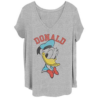 Disney's Donald Duck Juniors' Plus Size Happy Big Face Graphic Tee