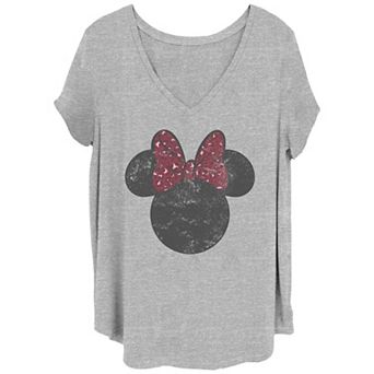 Disney's Minnie Mouse Juniors' Plus Size Silhouette Vintage Graphic Tee