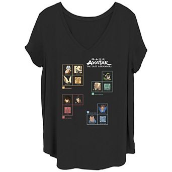 Juniors' Plus Size Nickelodeon Avatar: The Last Airbender Periodic Nation Table Graphic Tee