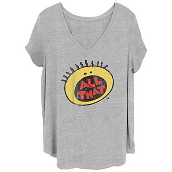 Juniors' Plus Size Nickelodeon All That Distressed Logo Graphic Tee