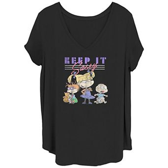 Juniors' Plus Size Nickelodeon Rugrats Angelica Keep It Sassy Graphic Tee
