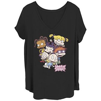 Juniors' Plus Size Nickelodeon Rugrats Babies Group Graphic Tee