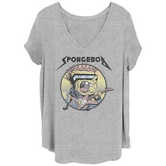 Juniors' Plus Size Nickelodeon SpongeBob SquarePants Punk Rocker Graphic Tee