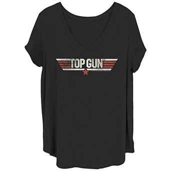 Juniors' Plus Size Top Gun Classic Logo Graphic Tee