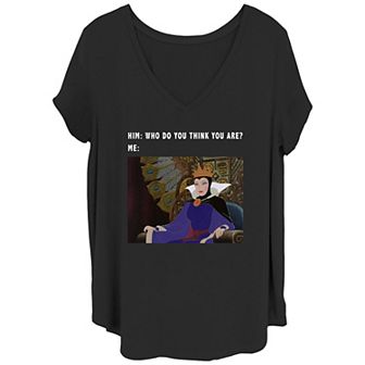 Disney's Snow White and the Seven Dwarfs Evil Queen Juniors' Plus Size Meme Graphic Tee