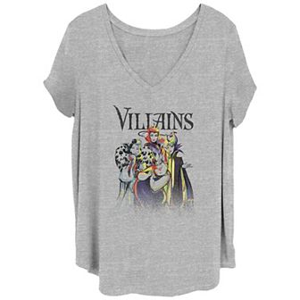 Disney Villains Juniors' Plus Size Sinister Group Graphic Tee