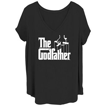 Juniors' Plus Size The Godfather Original White Title Logo Graphic Tee