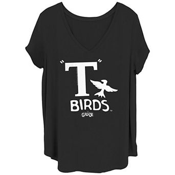 Juniors' Plus Size Grease T Birds Logo Graphic Tee