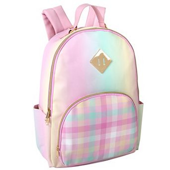 Emma & Chloe Plaid Ombre Faux-Leather Backpack