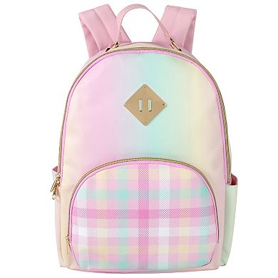 Emma & Chloe Plaid Ombre Faux-Leather Backpack