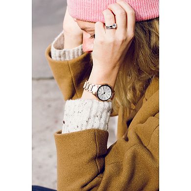 Citizen Women's Eco-Drive Moderna Rose Tone Stainless Steel Bracelet Watch
