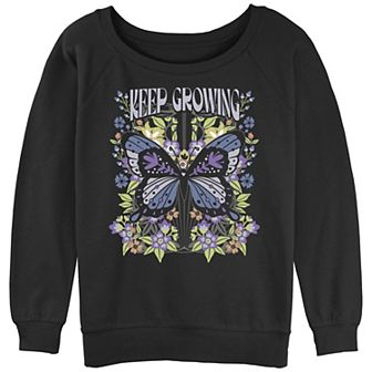 Juniors' Keep Growing Slouchy Terry Pullover
