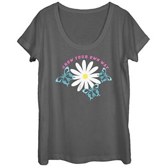 Juniors' Grow Your Own Way Scoop Neck Graphic Tee