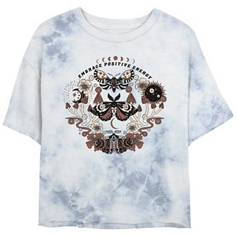 Juniors' Embrace Positive Energy Bombard Wash Graphic Crop Tee