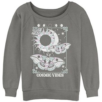 Juniors' Cosmic Vibes Slouchy Terry Pullover