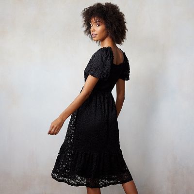 Women's LC Lauren Conrad Balloon Sleeve Smocked Midi Dress