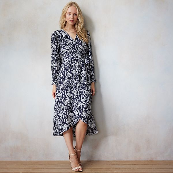 Women's LC Lauren Conrad Modern Faux-Wrap Midi Dress, Size: XXL