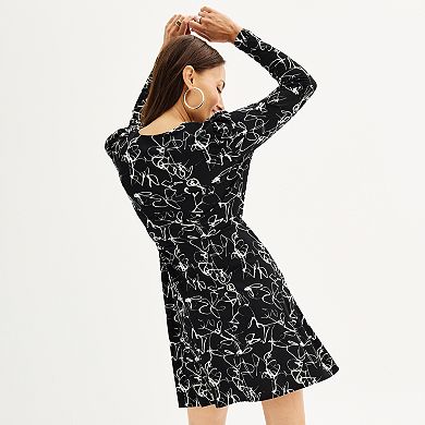 Women’s Nine West Long Sleeve Wrap Dress