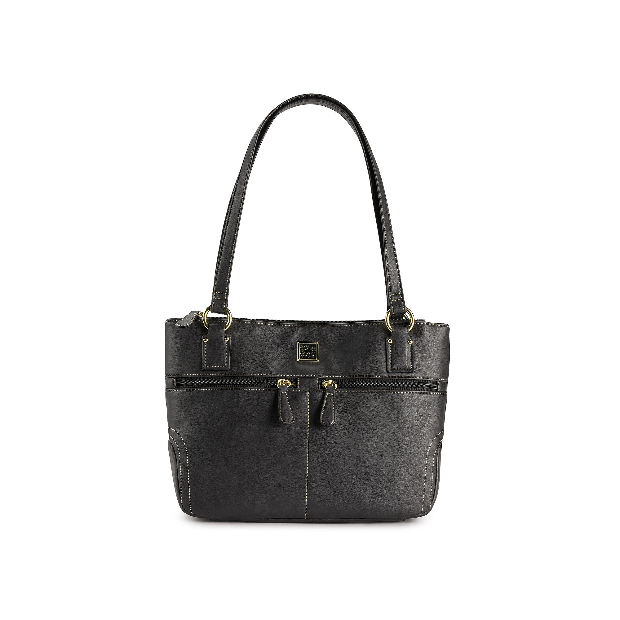 Stone & Co. Crunch Leather Tote Bag, Black
