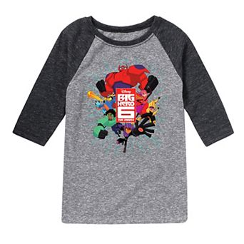 Boys 8-20 Disney's Big Hero 6 The Series Group Raglan Graphic Tee