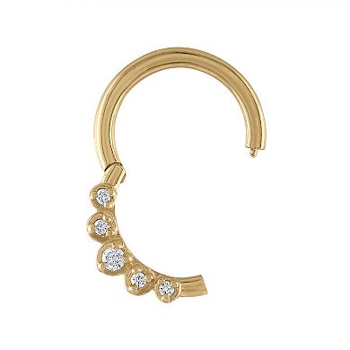 Amella Jewels 14k Gold Diamond Accent Septum Nose Ring