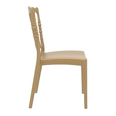 36" Gold Stackable Outdoor Patio Dining Chair