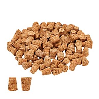 100 Pack Size #1 Tapered Cork Plugs for Crafts, Jars, Bottles, 0.4 x0.3x0.5 in