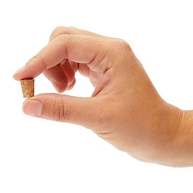 100 Pack Size #1 Tapered Cork Plugs for Crafts, Jars, Bottles, 0.4 x0.3x0.5 in