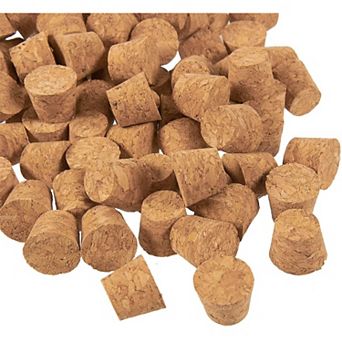 Size #4 Tapered Cork Plugs for Small Bottles and Test Tubes (0.6 x 0.47 x 0.5 in 100 Pack)