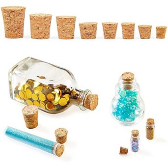80 pc Small Corks Stoppers Bulk Set for DIY Crafts, Jars and Bottles (8 Assorted Sizes)