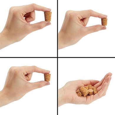 80 Pieces Small Corks Stoppers Bulk Set for DIY Crafts, Jars and Bottles (8 Assorted Sizes)