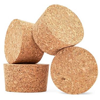 4-pack Large Cork Stoppers, Cork Lids Suitable For Mason Jars, Small Carafes