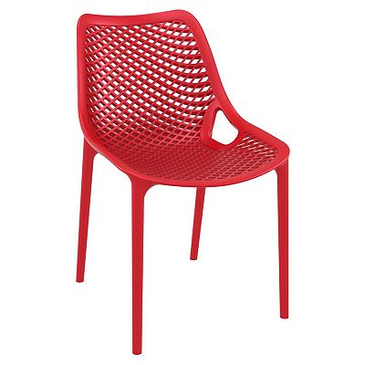 Red Stackable Outdoor Patio Dining Chair