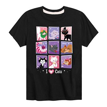 Disney's Boys 8-20 I Heart Cats Graphic Tee