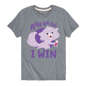Disney's The Emperor's New Groove Yzma Boys 8-20 Cackling Cat "I Win" Graphic Tee