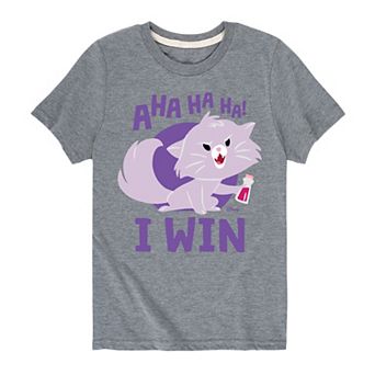 Disney's The Emperor's New Groove Yzma Boys 8-20 Cackling Cat "I Win" Graphic Tee