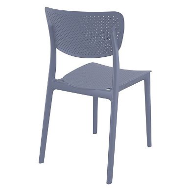 33" Gray Stackable Patio Dining Chair