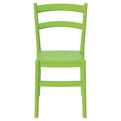 33.5" Green Solid Patio Dining Armless Chair