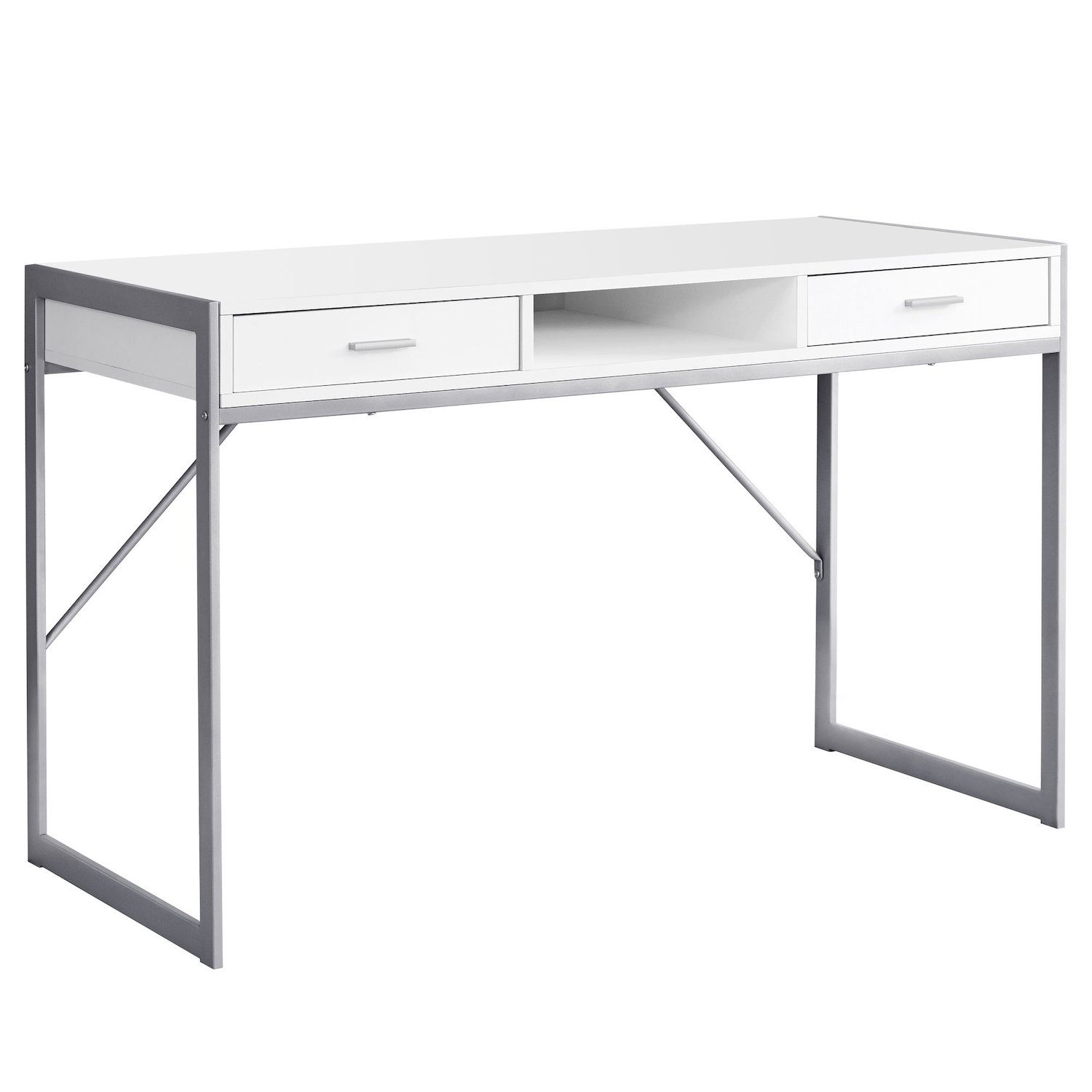 Gracious Living Mini 3 Drawer Desk & Office Organizer w/ Organization Top, White